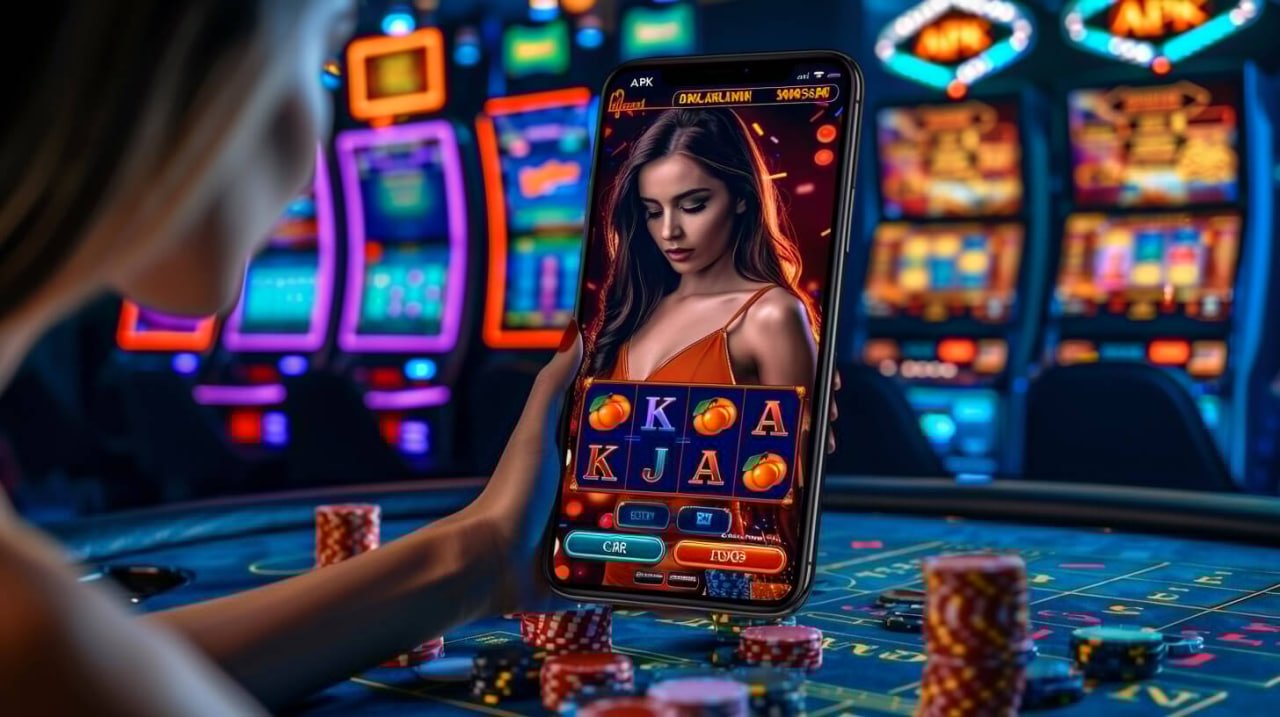 Filipino player viewing jiligm promotion offers on mobile phone with GCash deposit ready